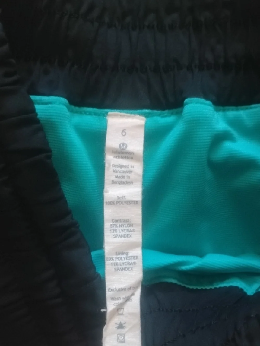 lululemon athletica Mint Tie-Dye Running Shorts with Black Trim